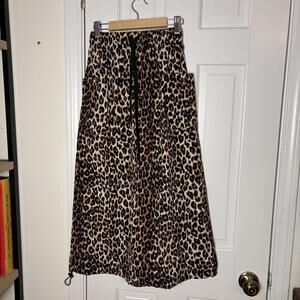 Rails XXS Animal Print Cargo Maxi Skirt
